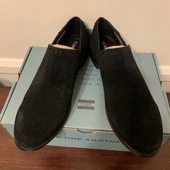 Toms shayne low suede leather lightweight bootie in black size 10 new - Picture 7 of 11